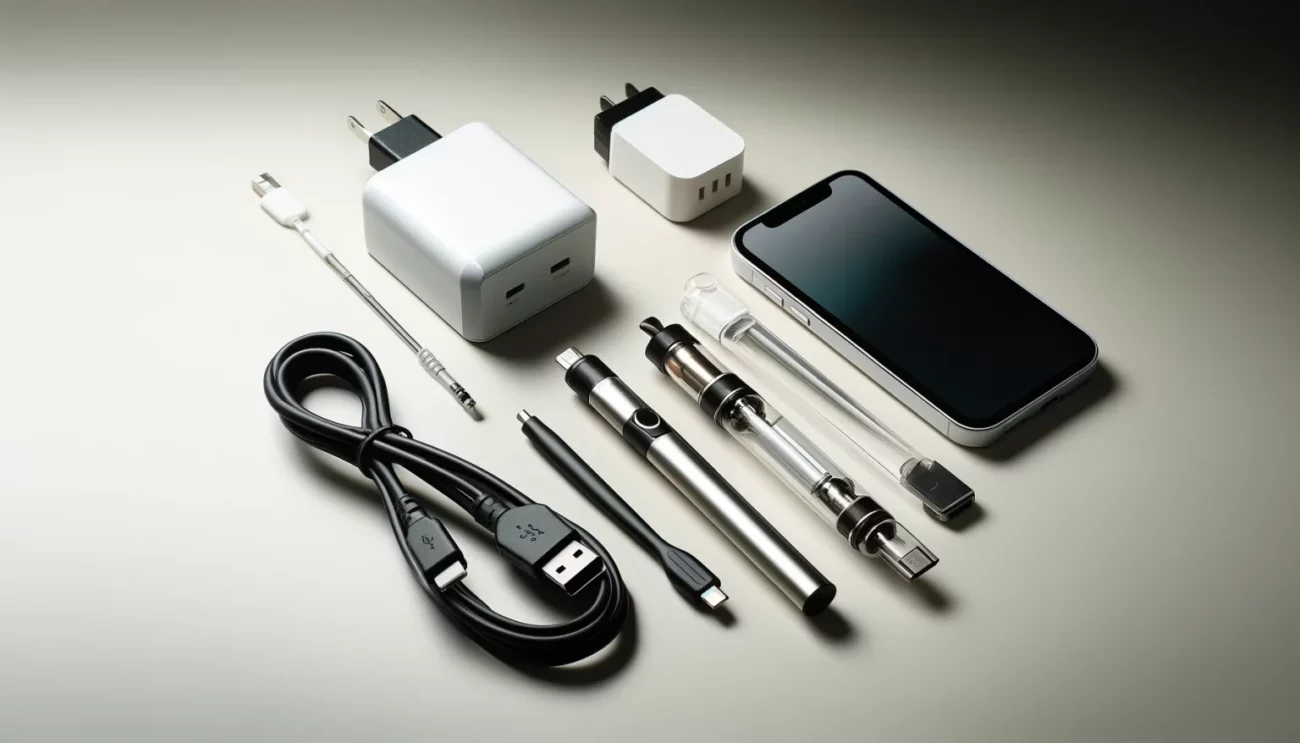 Detailed view of a rechargeable disposable vape port interface