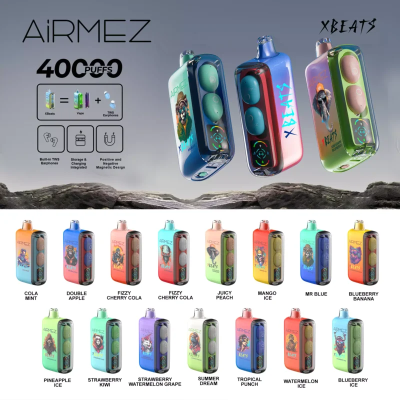 Airmez Xbeats 40000 Puffs Rechargeable Disposable Vapes: The Ultimate Vaping & Audio Experience