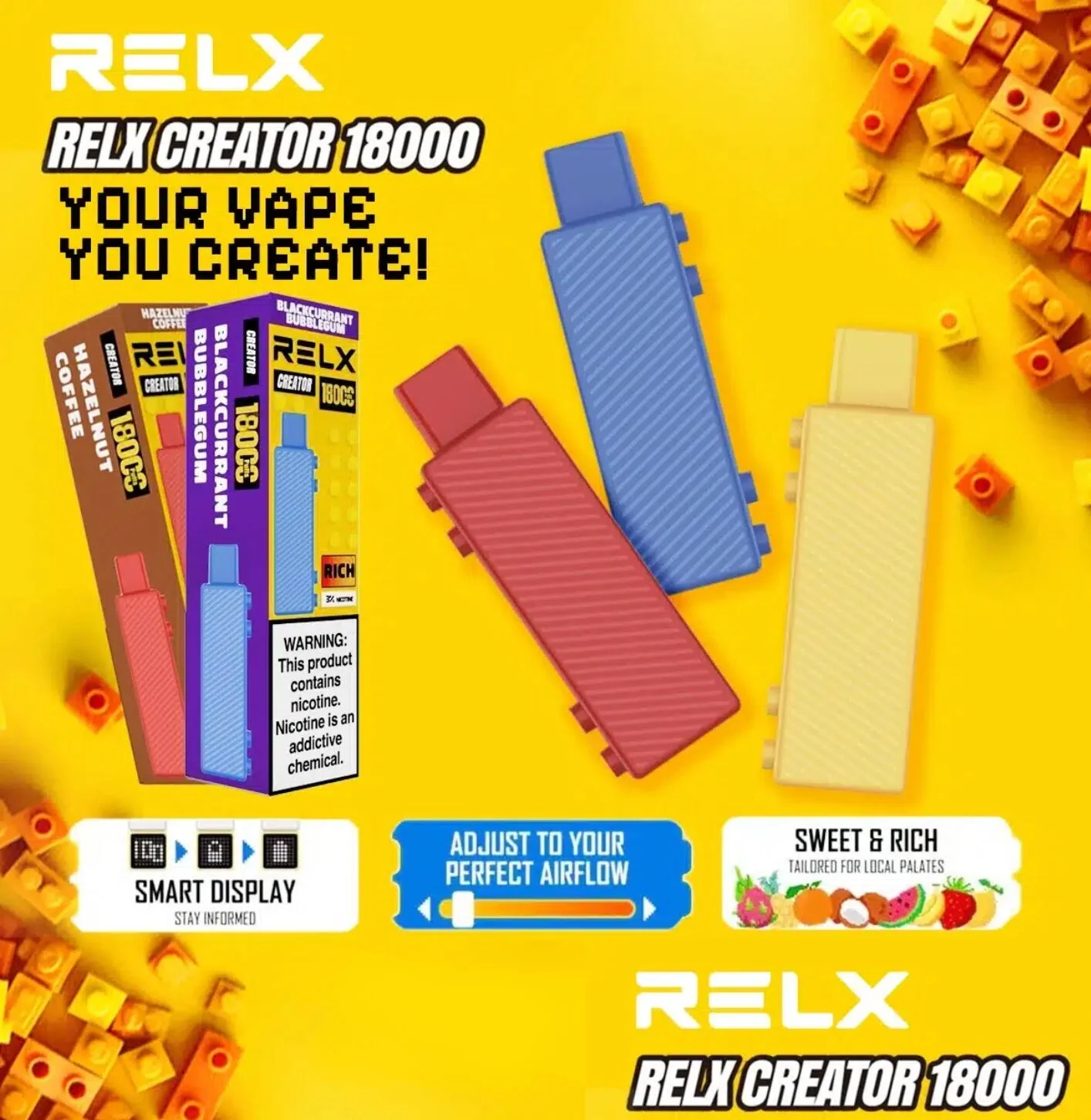 RELX Creator 18000: Elevate Your Vaping Experience with Unmatched Customization
