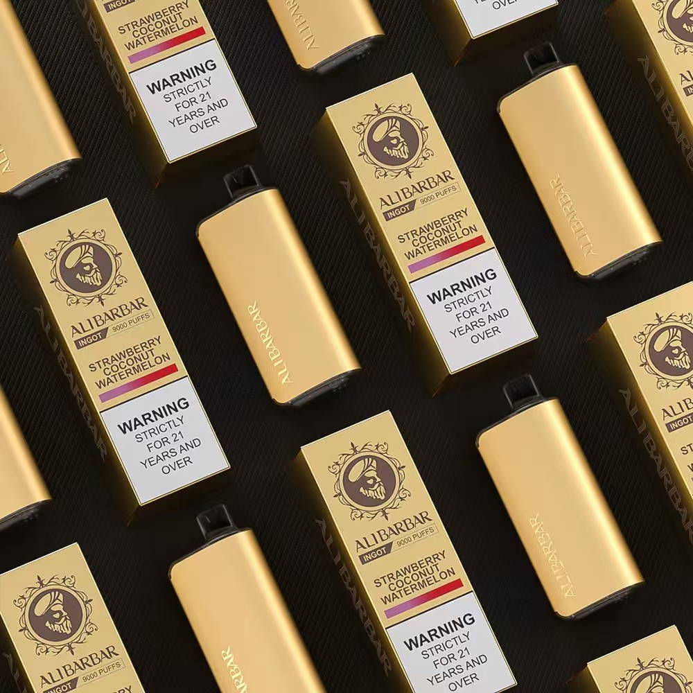 The ALIBARBAR Ingot 9000 Puffs disposable vape in hand
