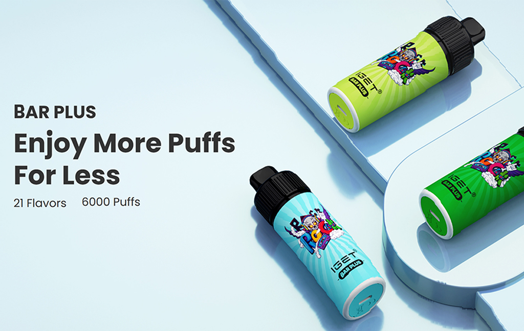 A collection of IGET Bar Plus 6000 devices in various options