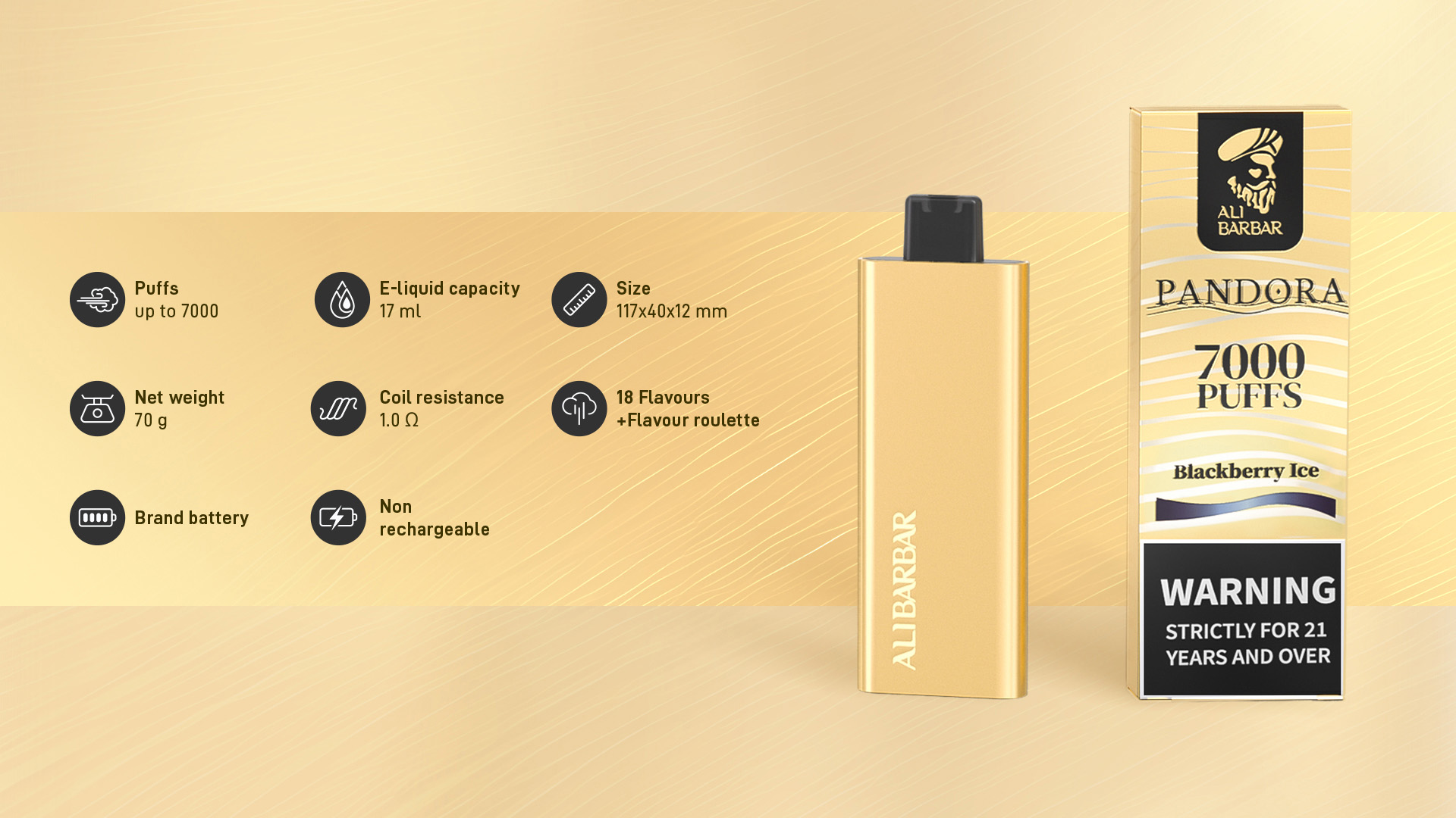 A collection of ALIBARBAR Pandora 7000 devices showing different options